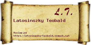 Latosinszky Teobald névjegykártya